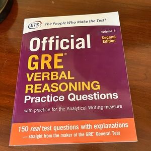 Official GRE Verbal Reasoning Practice Questions Book